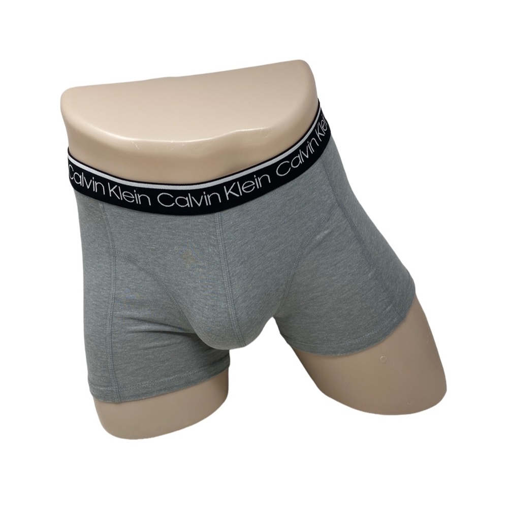 Calvin Klein Men’s Underwear 3-Pack Trunk Cotton Stretch Black Gray NB24210-005 - Picture 4 of 8
